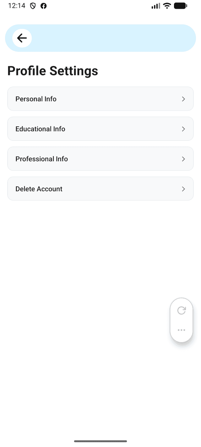 Step 3: Delete Profile option